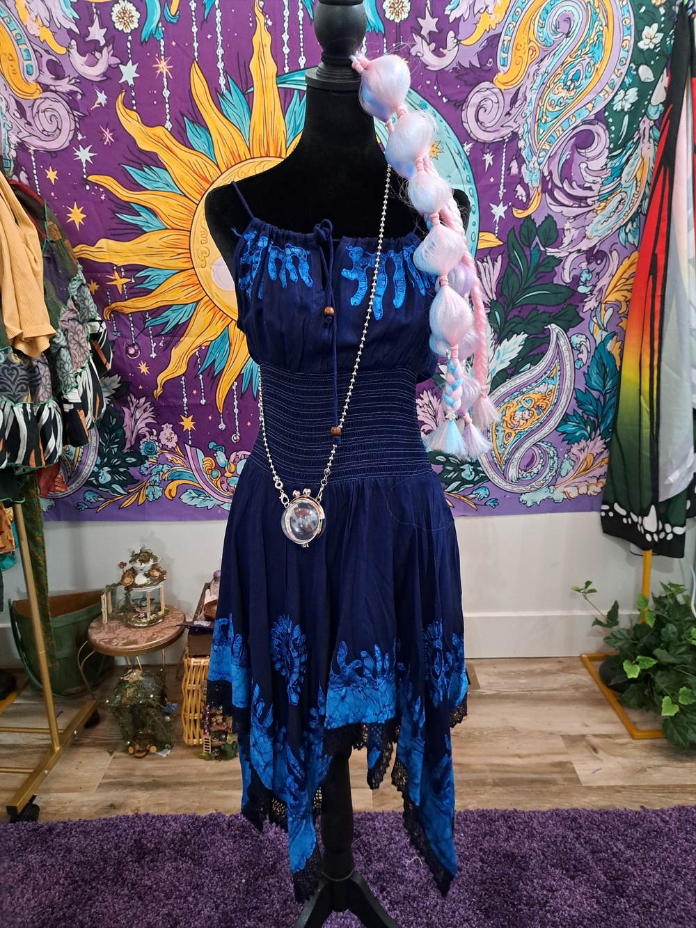 Ocean Bubble Fairy Outfit Set | Batik Dress, Bubble Braid & Bubble Purse